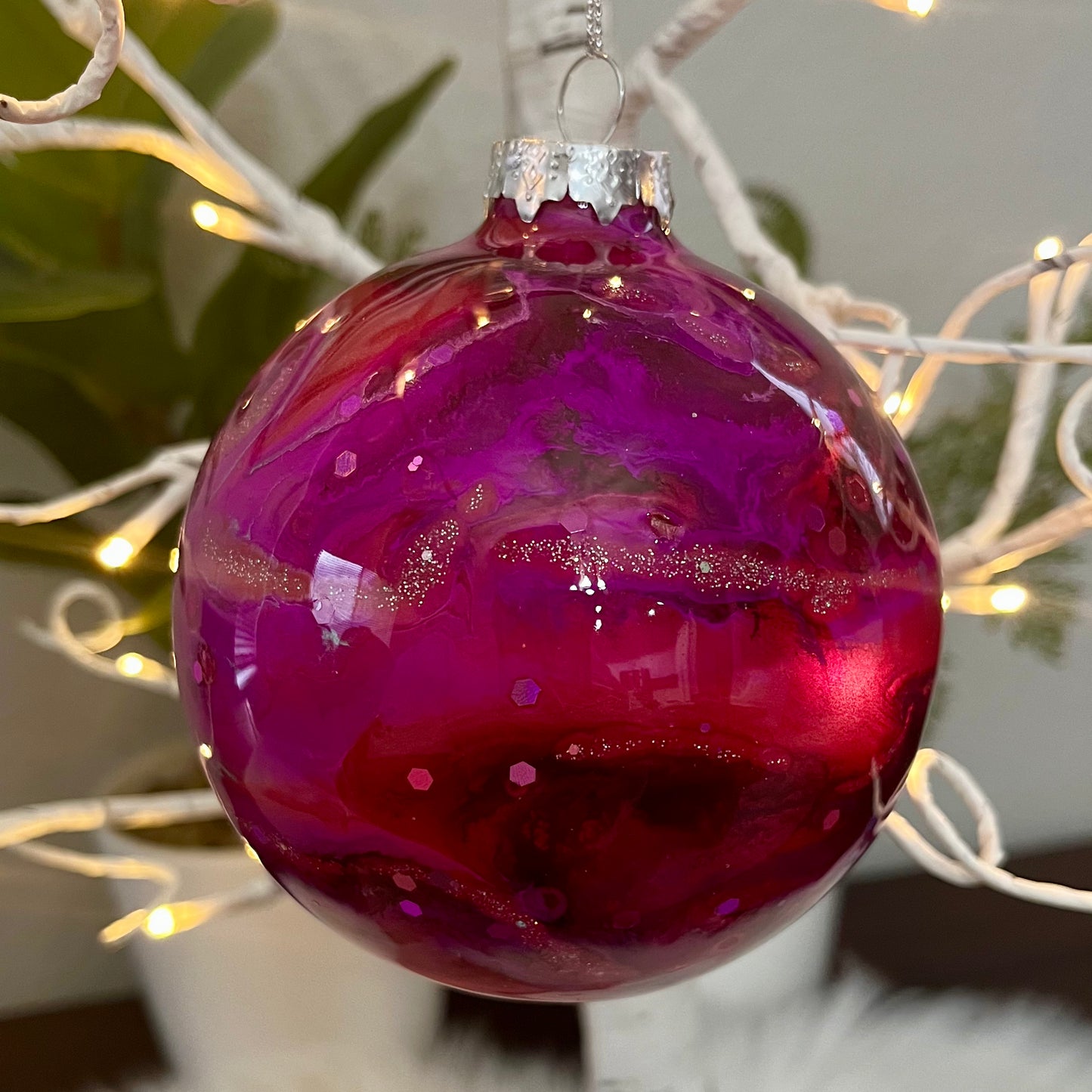 Pink Glass Ornament