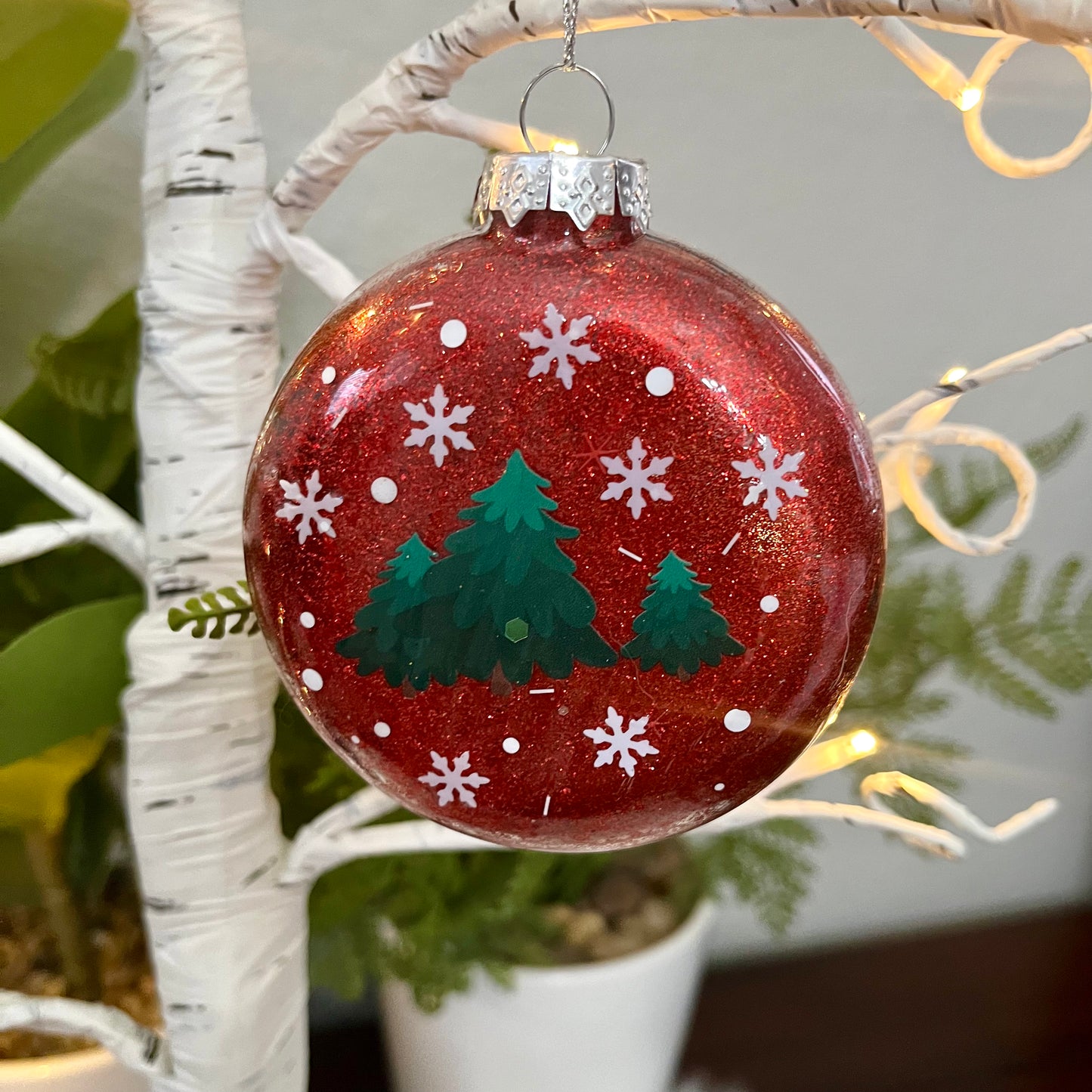 Trees Glass Ornament