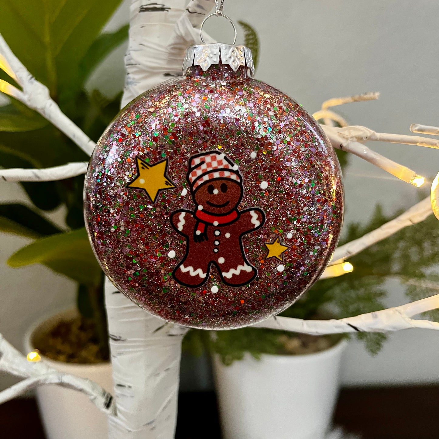 Gingerbread Glass Ornament