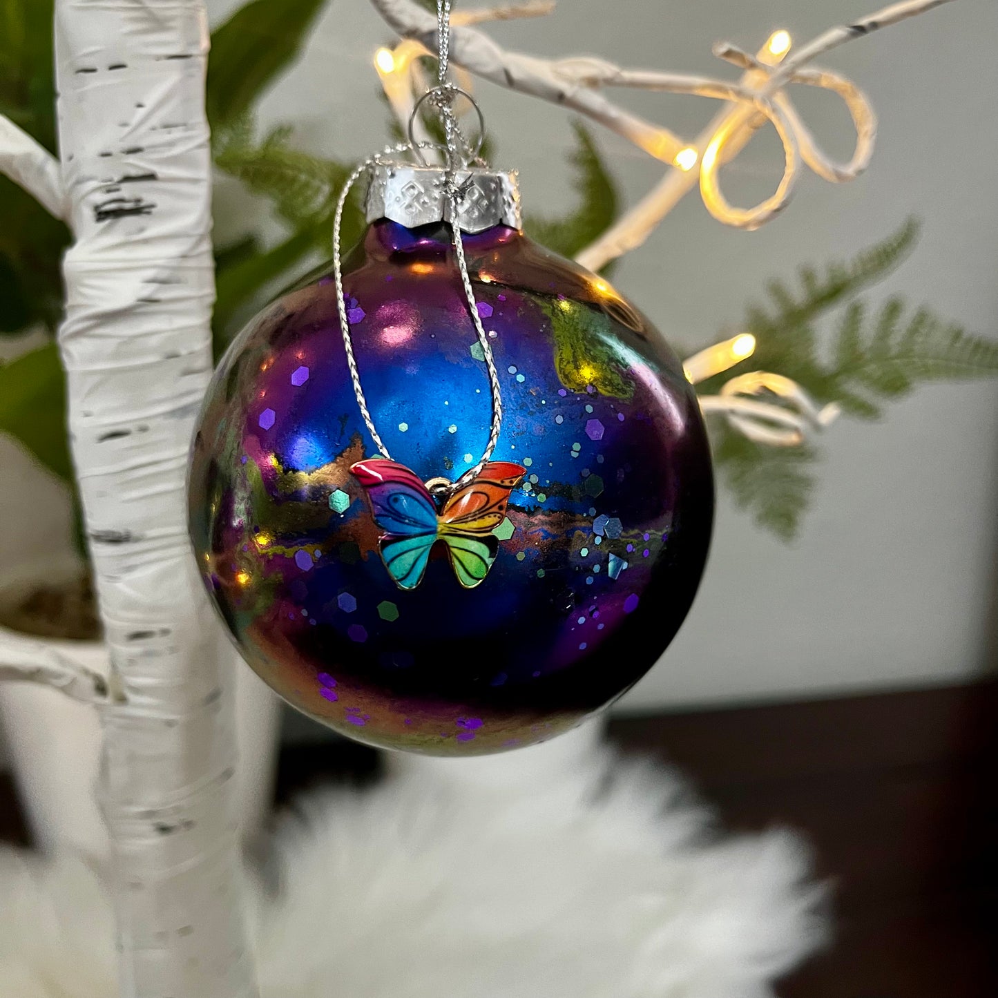 Butterfly Glass Ornament