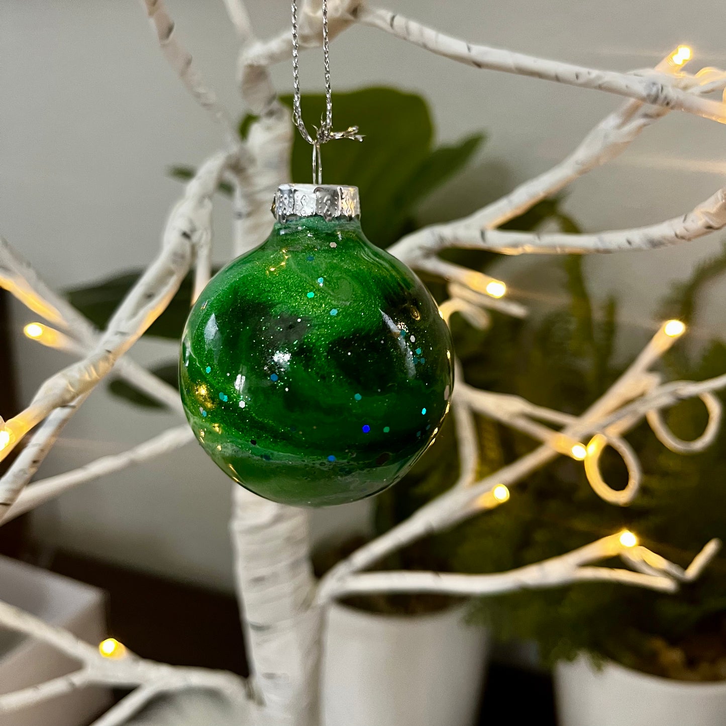 Green Glass Ornament