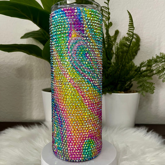 Rhinestoned Swirl Tumbler