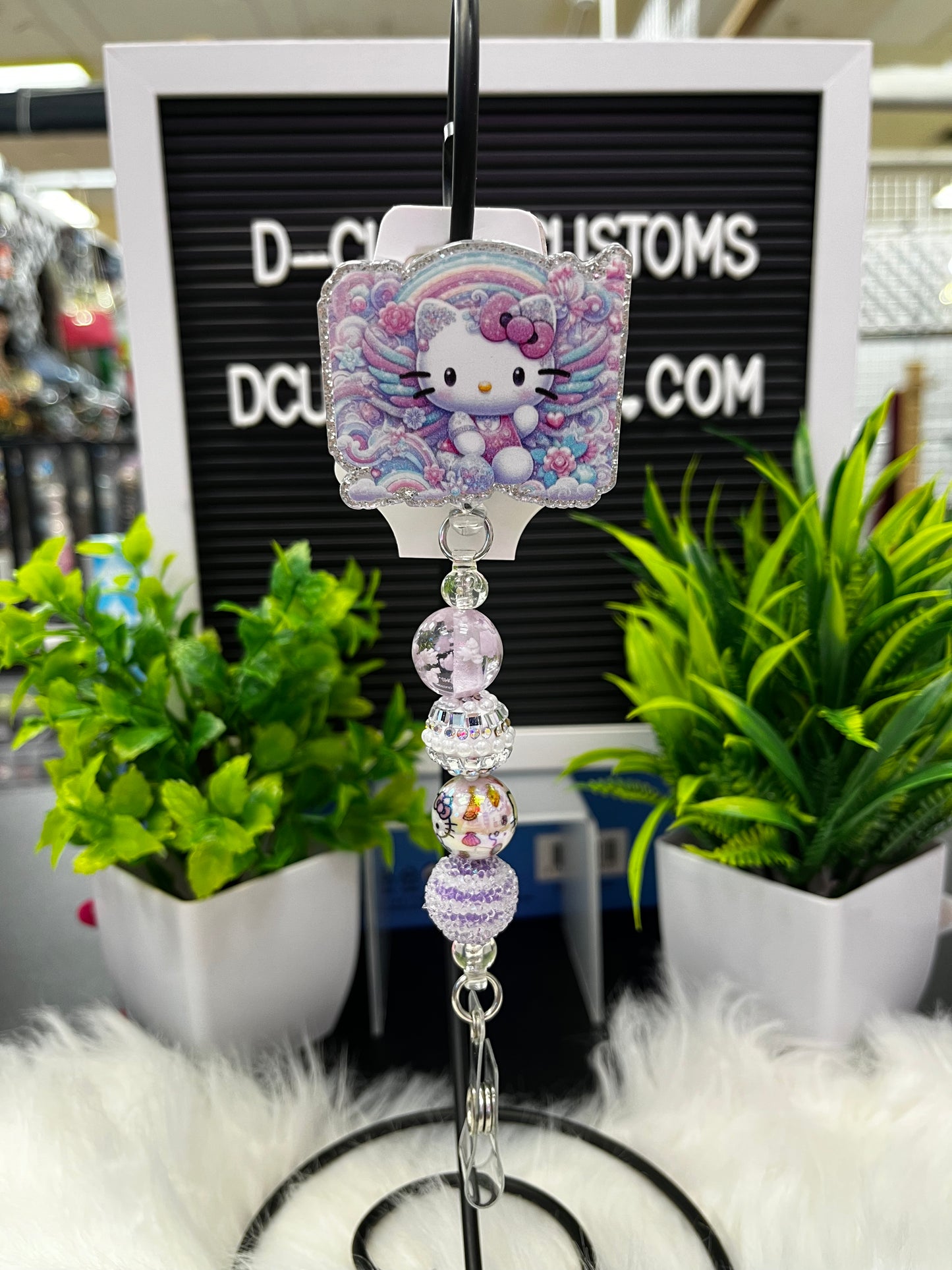Pink Kitty Badge Reel