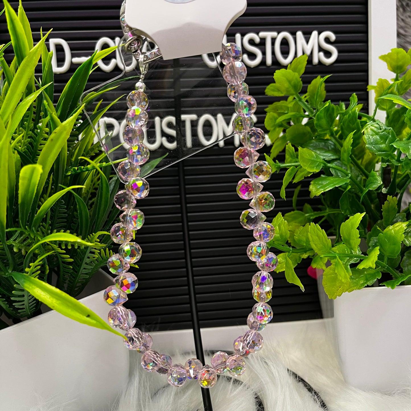 Baby Pink Tear Drop Phone Charm