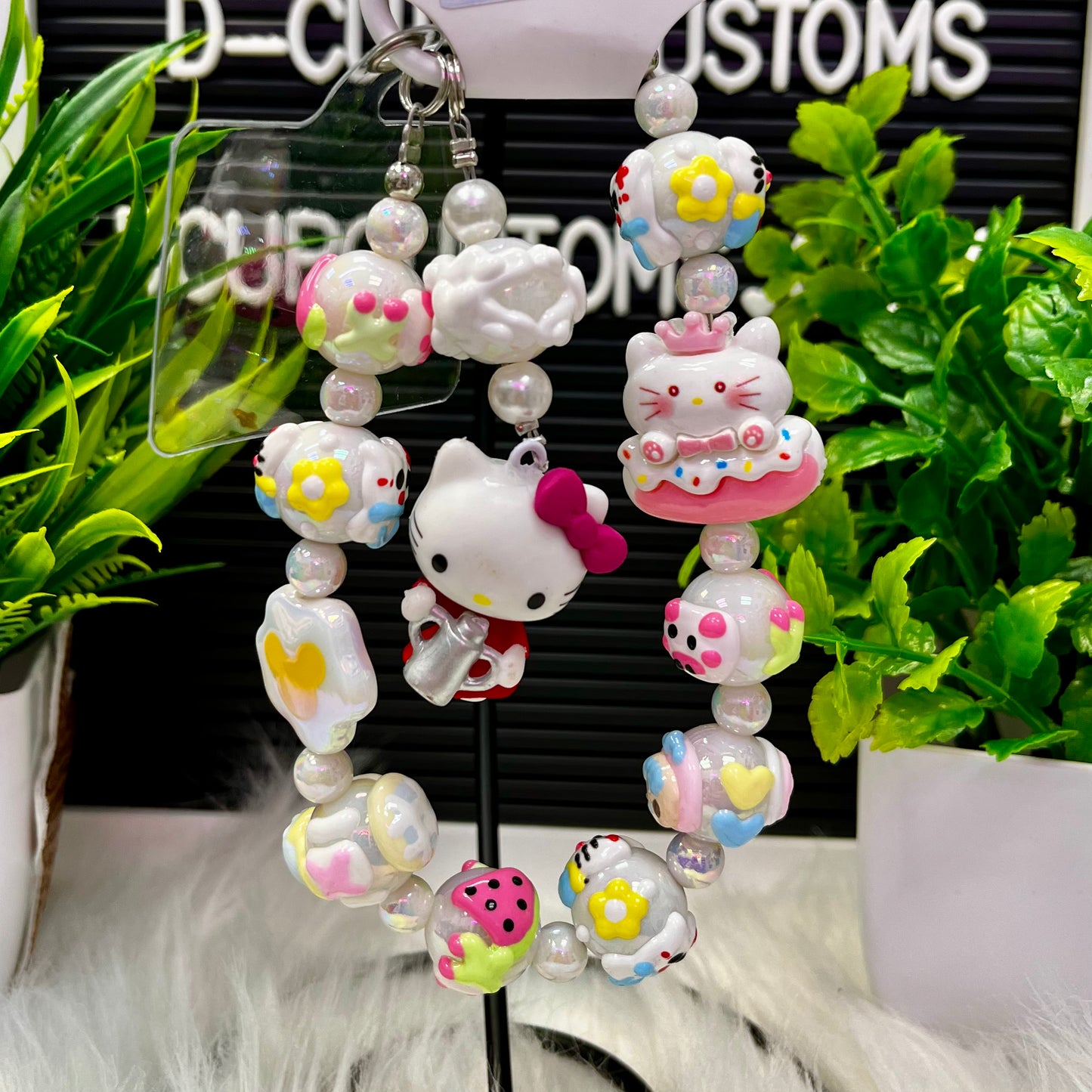 Pink Kitty Dangle Phone Charm