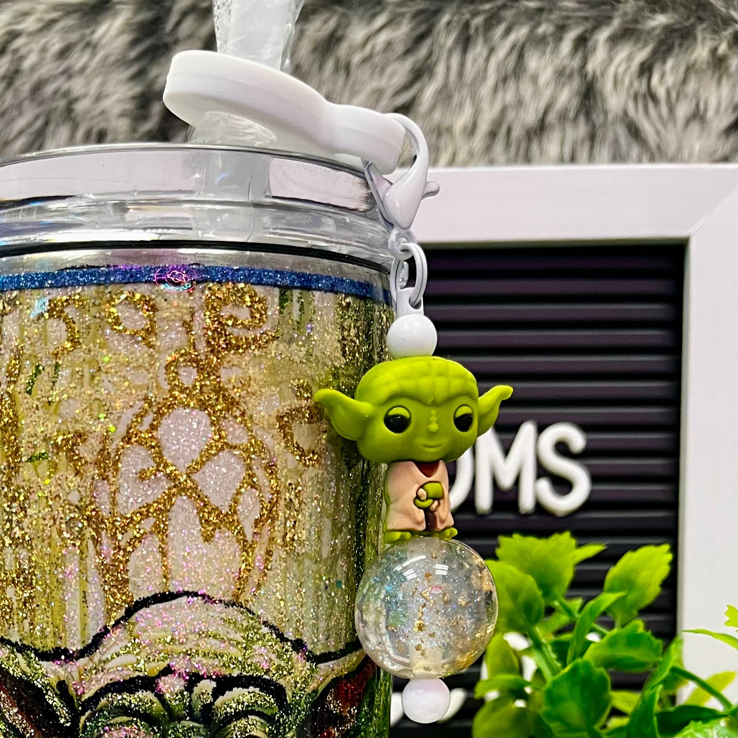 Old Green Alien Charm