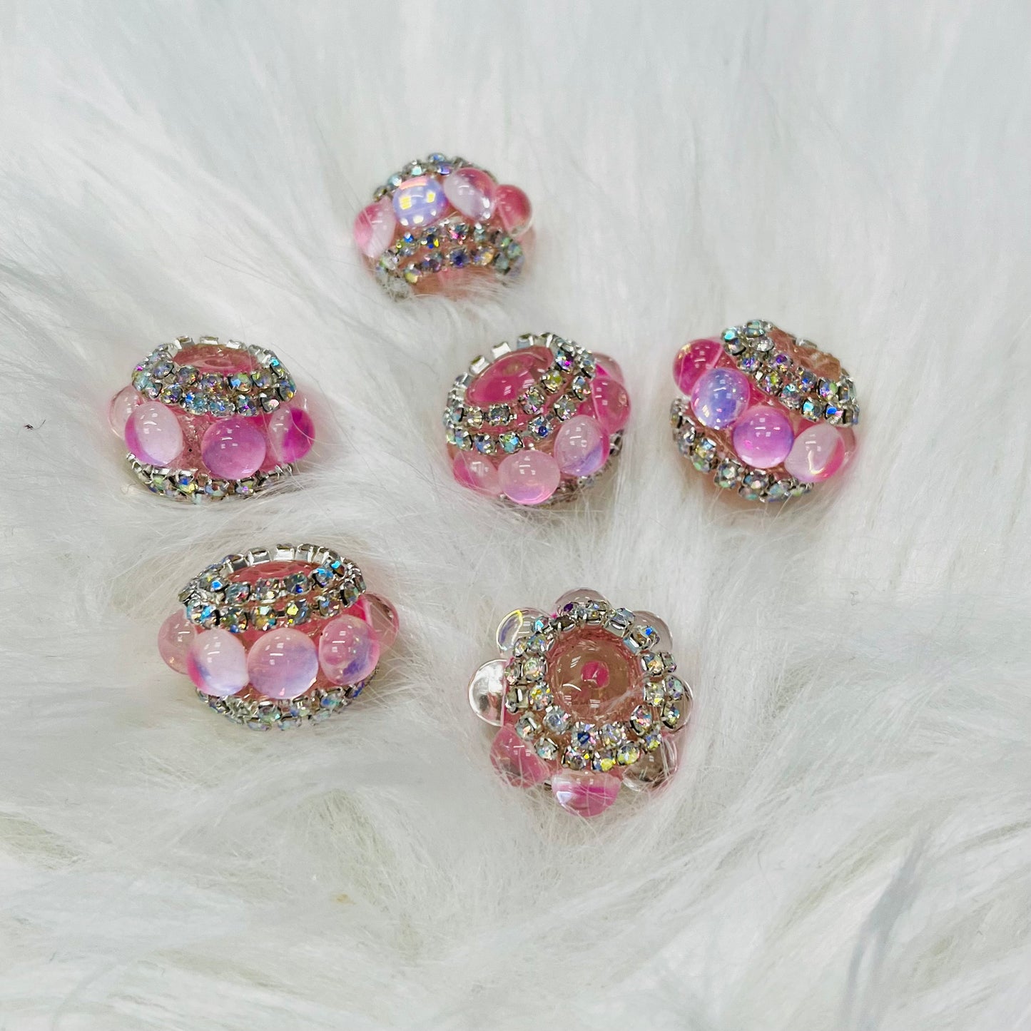 Rhinestone Opal Beads (16mm)