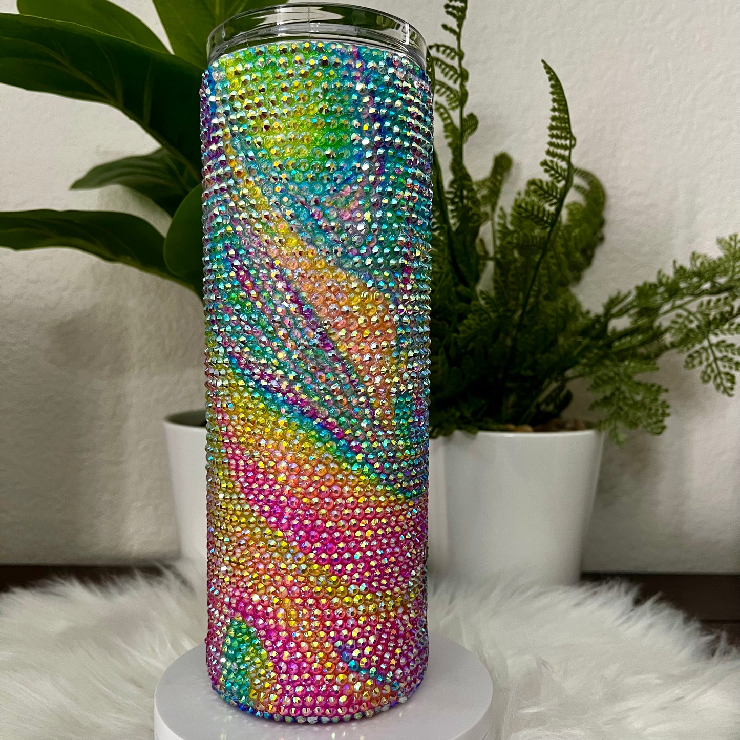 Rhinestoned Swirl Tumbler