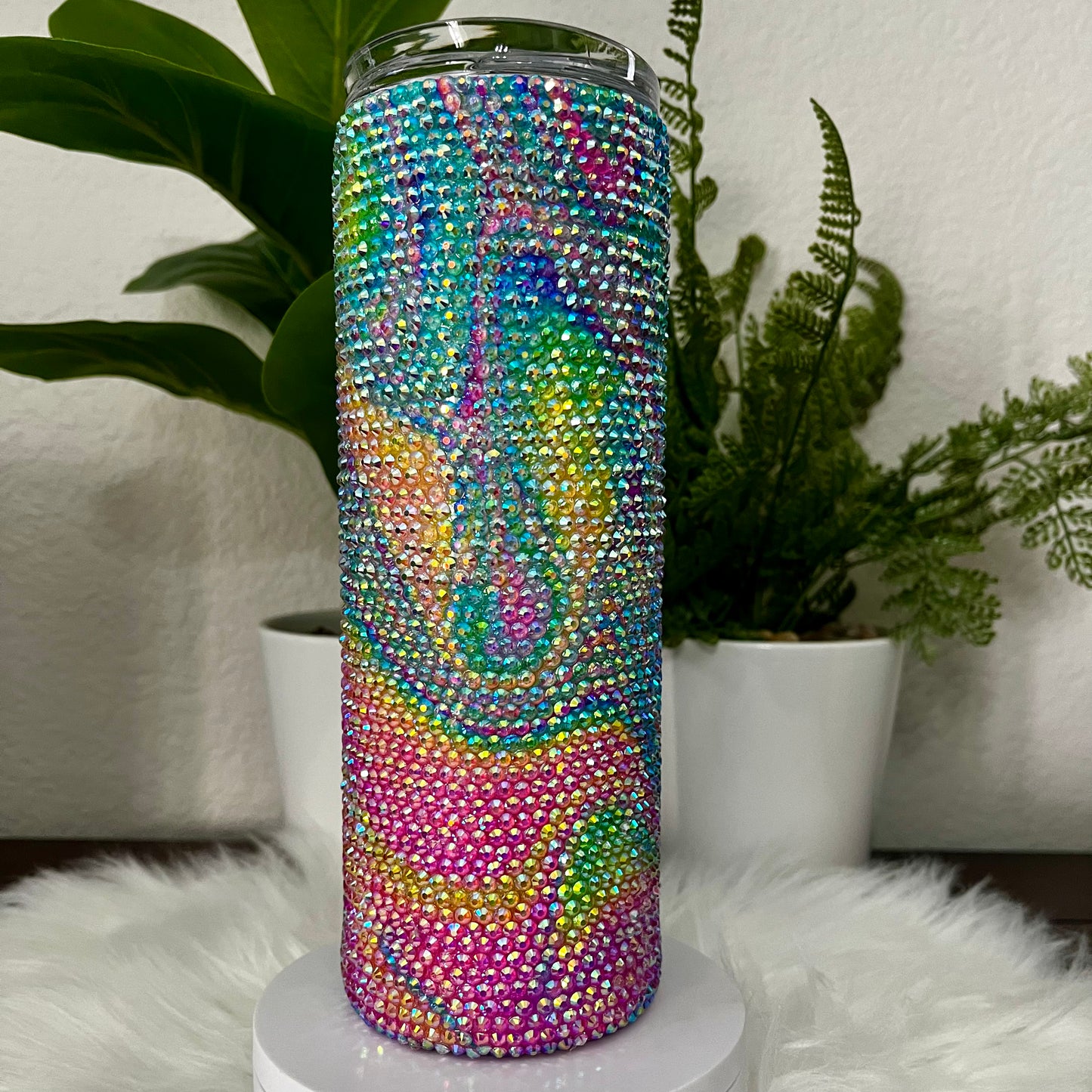 Rhinestoned Swirl Tumbler