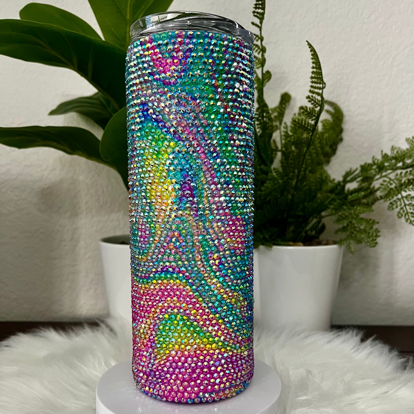 Rhinestoned Swirl Tumbler