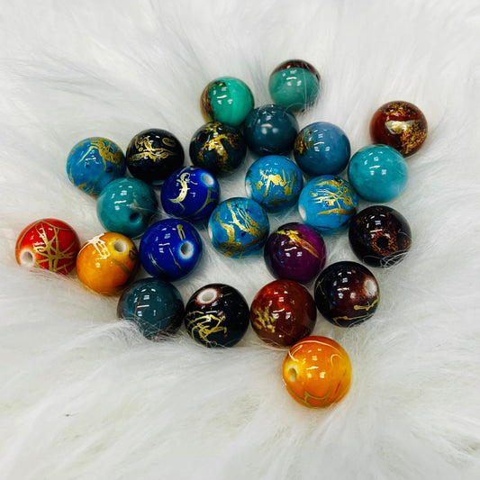 Solid with Gold Swirl (15mm)