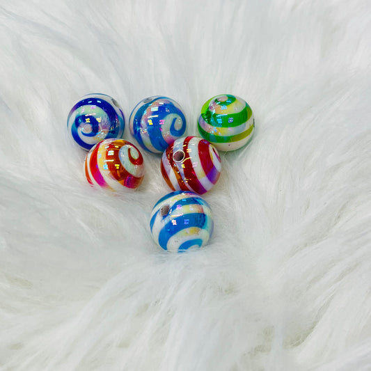 Large Swirl Beads (20mm)
