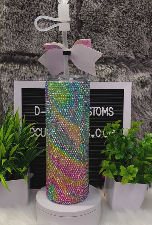 Rhinestoned Swirl Tumbler